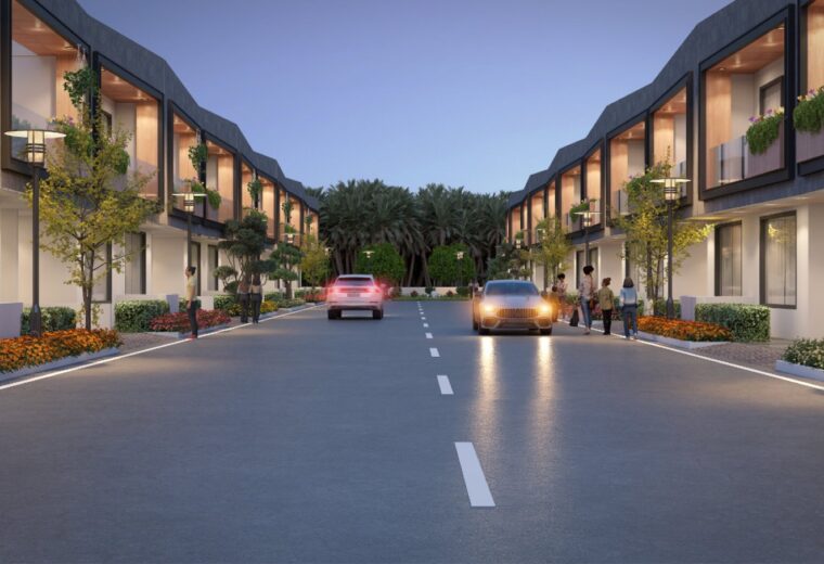 Prakrit Townhouses Highland Marg Zirakpur, project view