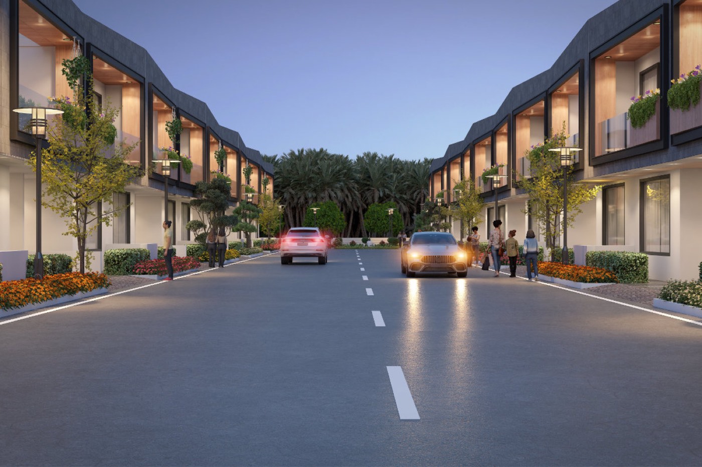 Prakrit Townhouses Highland Marg Zirakpur, project view